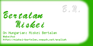 bertalan miskei business card